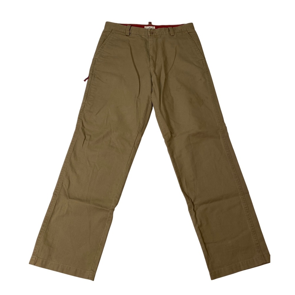Dockers Mens Khaki Tan Flat Front Relaxed Fit Cotton Chino Pants 34x34 25558-M5